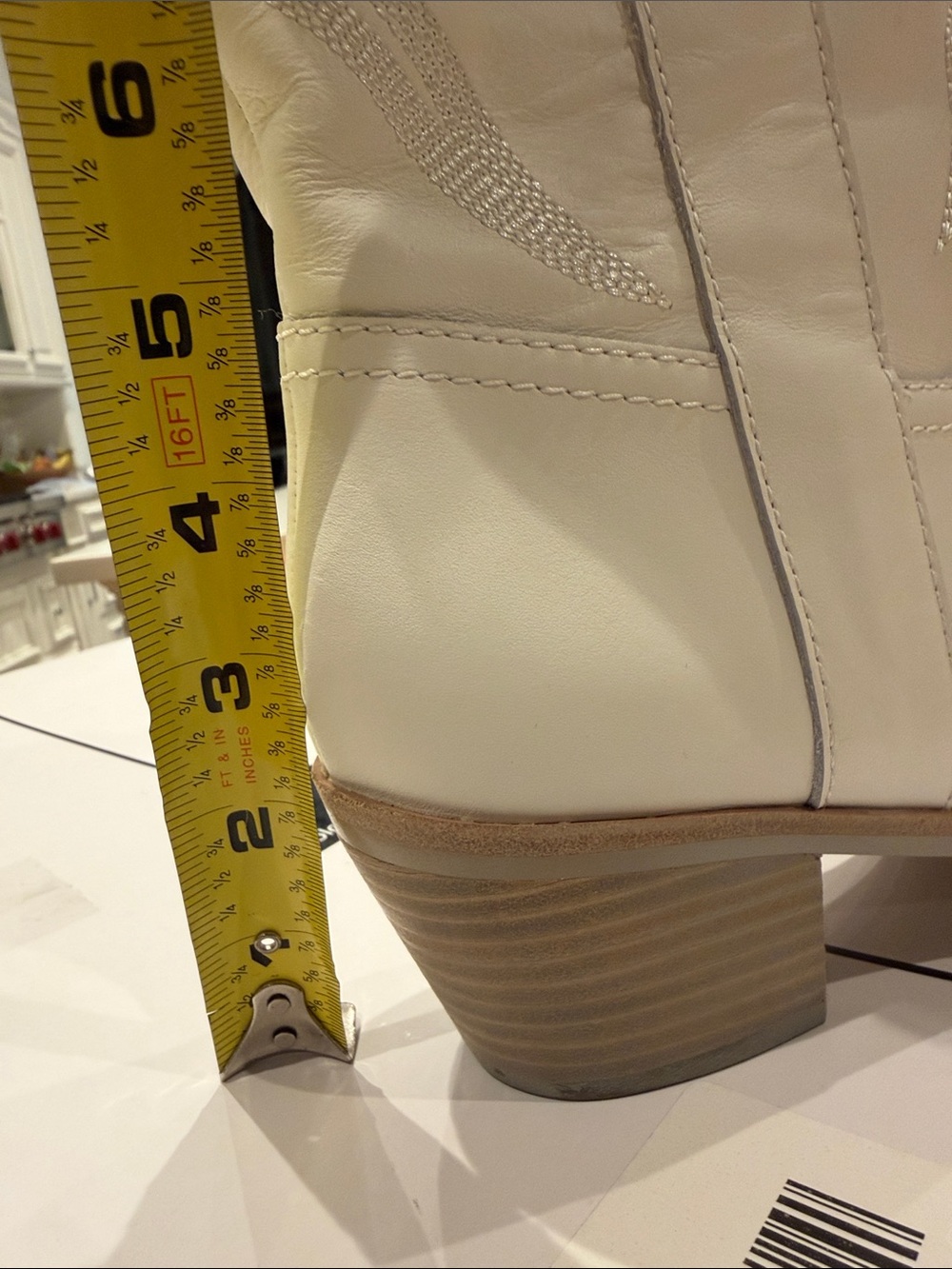 Dolce Vita Cream Soleil Western Block Heel Boot - Picture 7 of 7